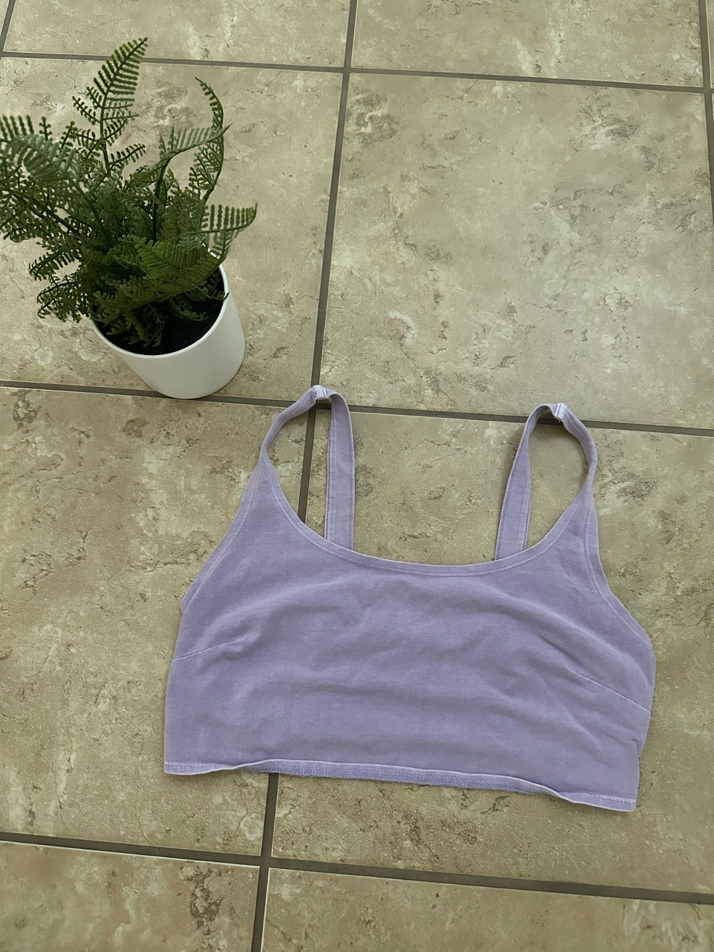 PURPLE CAGE BACK TOP